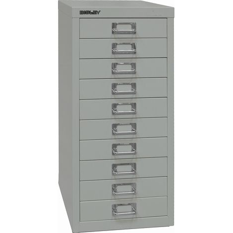 BISLEY, MultiDrawer™ série 29, format A4, 10 tiroirs, gris (1/3)