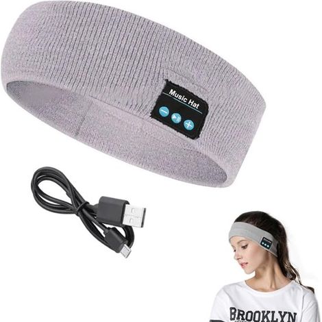 Écouteurs sans fil Bluetooth pour le sport, bandeau avec haut-parleur stéréo HD ultra-fin, idéal pour dormir, faire de l'exercice, du jogging, du yoga, lutter contre l'insomnie, voyager en avion et mé (1/5)
