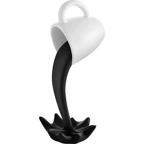 Tasse Sculpture Flottante - Décoration Cuisine Bureau Salon - Style Café Versé - 15 x 5 x 8 cm - 1 Pièce (1/4)