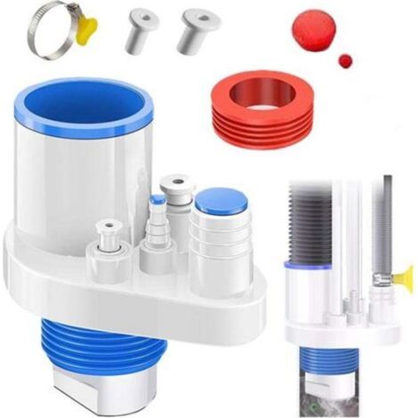 Joint d'étanchéité pour tuyau de machine à laver , adaptateur de vidange 40-75 mm, adaptateur 5 en 1 (1/4)