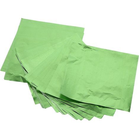 100 Carrés d'Emballage Vert pour Confiserie Chocolat Sucettes 7,6x7,6cm Lot (1/5)