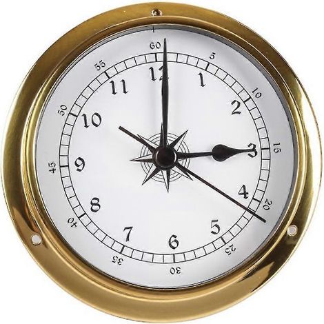 Horloge murale, testeur de coque en cuivre marin pour station météo, horloge murale pour bateau, édition 528 (1/4)