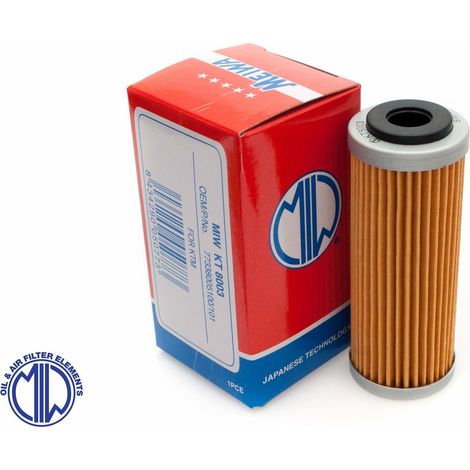 Filtro de aceite MIW HF652 para KTM EXC SXF 350-530cc, fabricado en Japón con alta calidad.