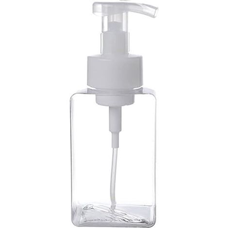 Empty plastic foaming soap dispenser for liquid soap holder – Refillable transparent container for bathroom, kitchen, travel, 250 ml, 450 ml (1/5)