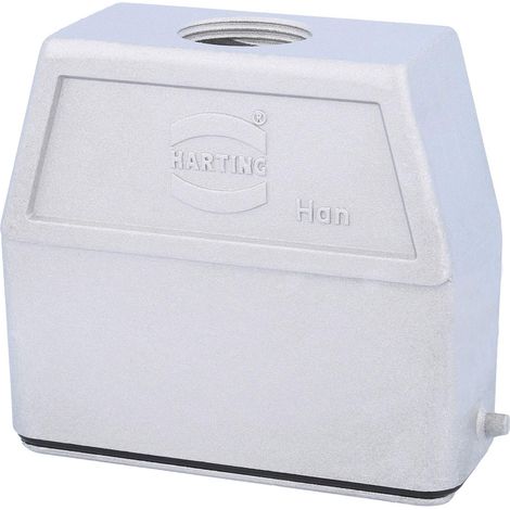 HARTING Han 16A EMV Capot haut, 1xPG16 sortie de câble droite, pour 1 étrier (sur la partie inférieure) Presse-étoupe CEM PG16 Plage de serrage 8,0 mm - 14,0 mm - 1 Stück (1/3)