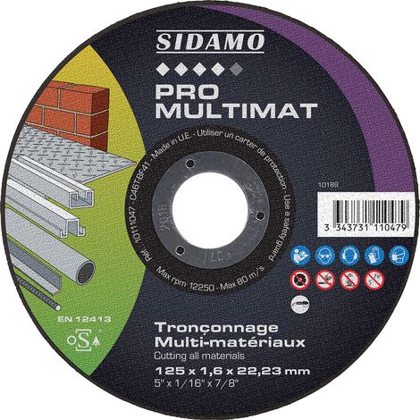 DISQ. TRONC PRO MULTIMAT D.125 x 1.6 x 22,23 SIDAMO - 10111047 (1/5)