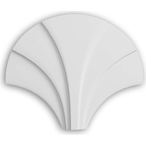 Decorative element applique onlay Profhome 162804 Art déco style white