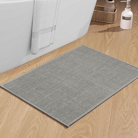1 Tapis de bain, antidérapant, caoutchouc, absorption eau, lavable, salle de bain (1/5)