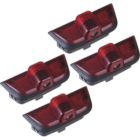 2 projecteurs LED de bienvenue pour portières de voiture, avec logo et éclairage d'ambiance, pour Mercedes-Benz Classe C W201 W202 W203 W204 (1/5)