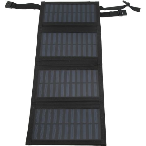 Panneau solaire pliable 20 W 5,5 V avec port USB portable, monocristallin, idéal pour les voyages et le camping en plein air. (1/5)
