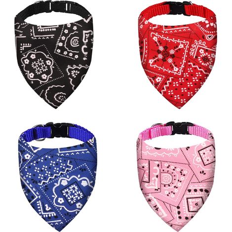 4er-Pack Hundehalstücher, dreieckige Lätzchen für Haustiere, Hundehalstuch-Halsband, Kerchie