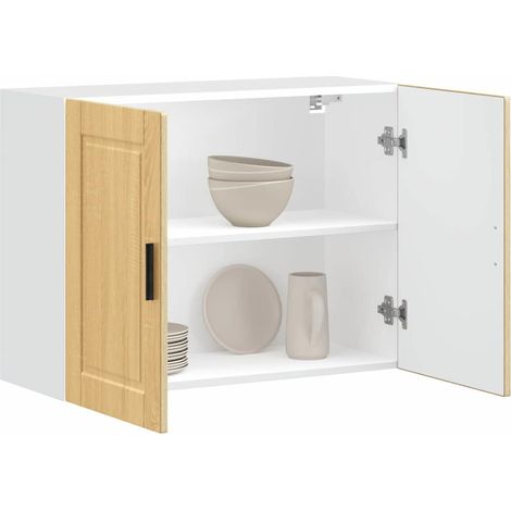 Mueble de pared cocina madera contrachapada Porto roble sonoma vidaXL