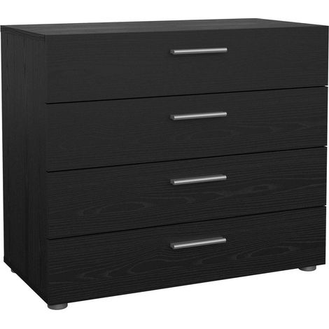 Dmora - Cassettiera Arwen, Settimino multiuso, Comò camera da letto, Mobile con cassetti, 80x40 h68 cm, Nero