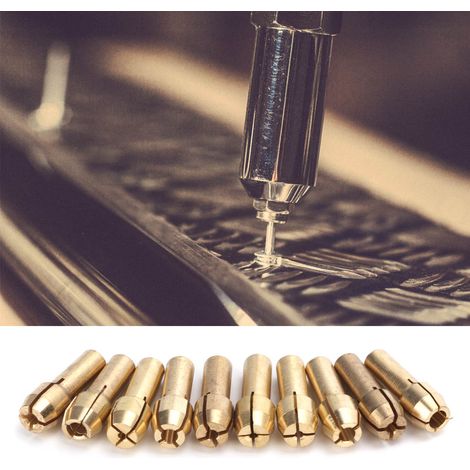10 mandrins de serrage miniatures en laiton de 0,5 à 3,2 mm pour meuleuse électrique et outil rotatif (4,3 mm) (1/5)