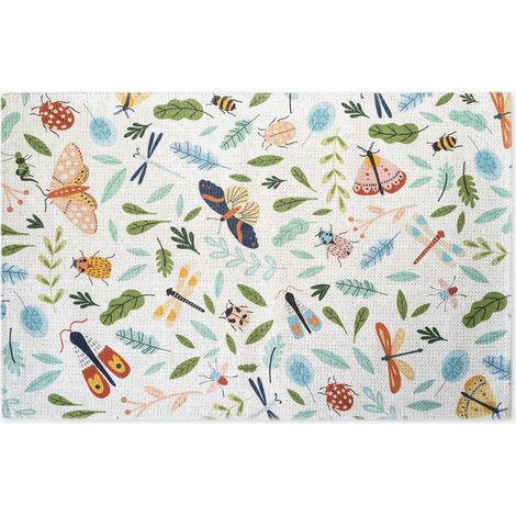 ALFOMBRA INFANTIL BLANCA INSECTOS 80X120CM (1/2)