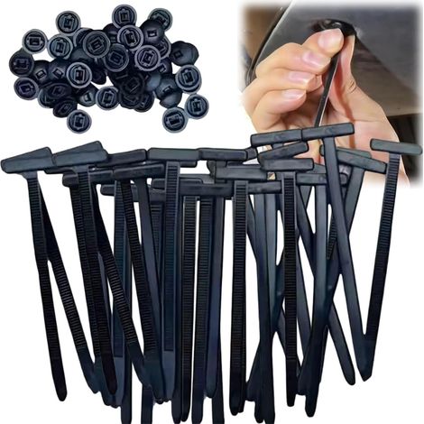 30pcs Attache Câble Nylon Universelle, Attache De Fixation Universelle En Nylon Robuste, Attache Plastique Serrage Durable, Fixation Câble Électrique Rapide Et Facile (1/5)