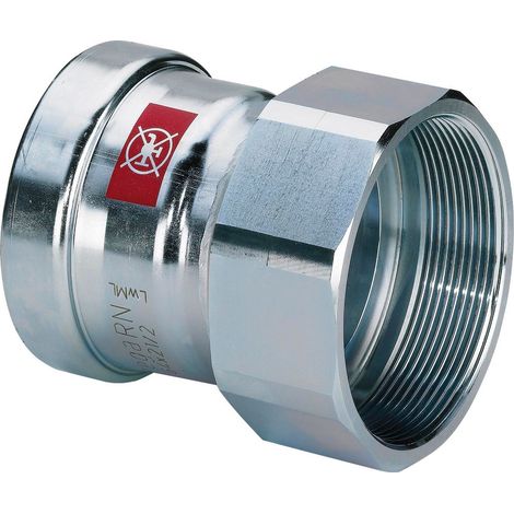 Viega Prestabo XL-elemento di transizione, d 76,1mm, Rp 21/2 acciaio non legato, zincato modello 1112XL, 630034