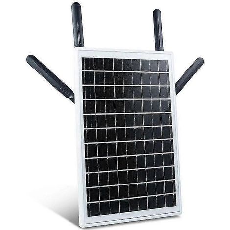 Routeur WiFi 4G LTE solaire 12 W 18 000 mAh avec emplacement pour carte SIM, modem routeur 4G LTE extérieur étanche (1/5)
