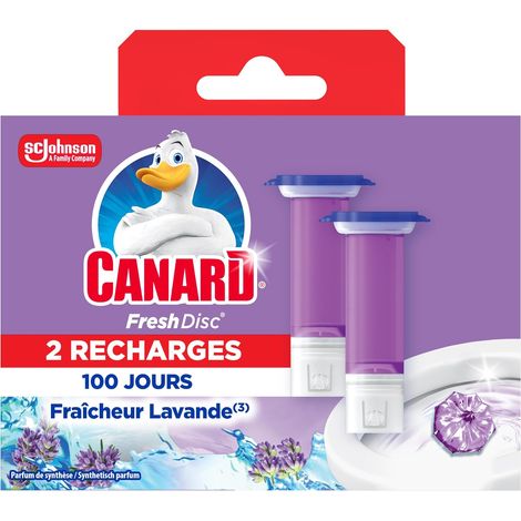 Canard Fresh Disc Fraîcheur Lavande Recharge Bloc WC Sans Cage 2 Recharges (1/5)