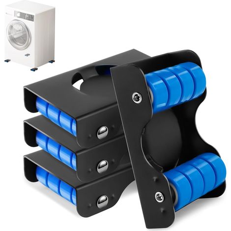 Support Mobile Lave-Linge Meubles Roulettes, Base Universelle en Alliage, Capacité 700 kg, Antidérapant et Résistant à l’Humidité, 4 Roues Silencieuses pour Appareils Électroménagers (1/5)