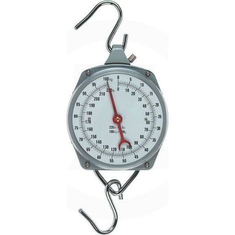 Peson mécanique 100 kg Dynamomètre robuste pour contrôle alimentaire Graduation 500 g Dimensions 22x21.5 cm