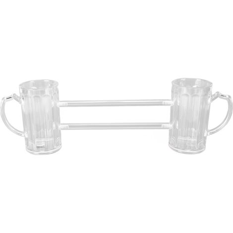 Chope à bière siamois Anti-chute, poignée ergonomique exquise, Stein en verre avec Tubes de connexion pour Bar KTV, fêtes à domicile