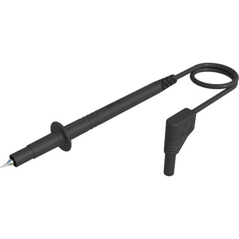 SKS Hirschmann PL 2600 SIL S WS Cordon de mesure de sécurité Banane mâle 4 mm pointe de test 1.00 m noir 1 pc(s) X40512 (1/2)