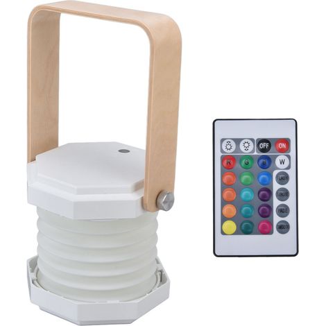 Lanterne LED tactile avec interrupteur, puce LED 18 couleurs RGB, 4 modes d'éclairage doux et lumineux, idéale pour le camping, la chambre, la table ou l'extérieur. (1/5)