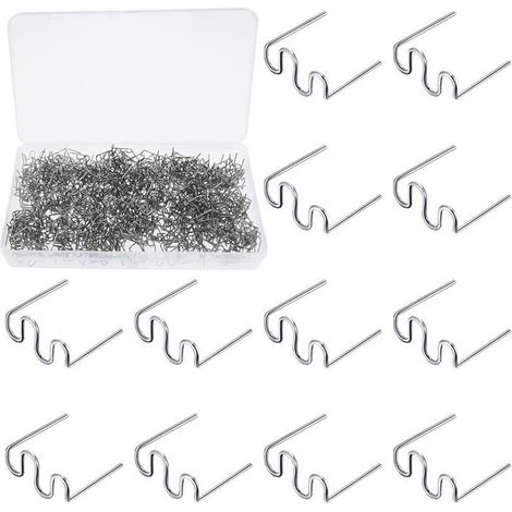 500 PCS Agrafes Chaudes Métal, 0.8mm pour Réparation de Pare-Chocs de Voiture, Soudage de Carrosserie, avec Boîte (1/5)
