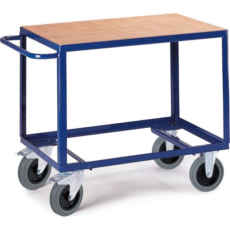Rollcart Schwerer Tischwagen mit Ladefläche im Buchendekor 1000x700mm