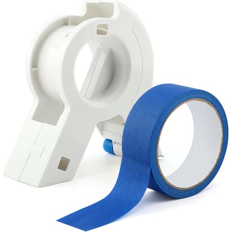 Kit applicateur de ruban de masquage (avec ruban inclus) Outil portable de pose et découpe pour peintures de finition,encadrements de portes et diverses surfaces (1/5)