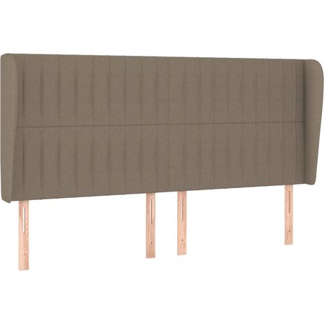 Maison Exclusive - Testiera ad Orecchio Tortora 203x23x118/128 cm in Tessuto