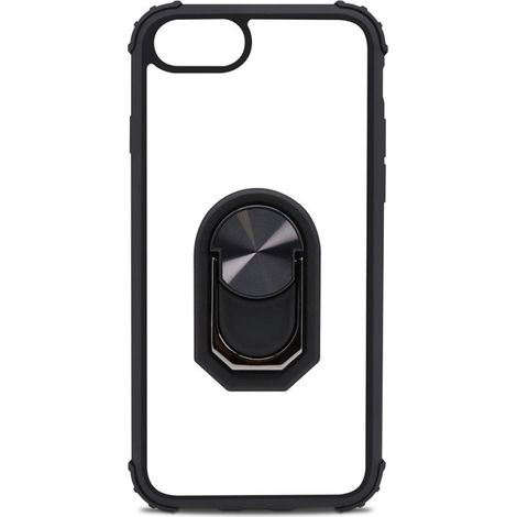 Coque rigide renforcée magnétique avec anneau pour iPhone 7/8/SE20/SE22 - contour noir (1/4)