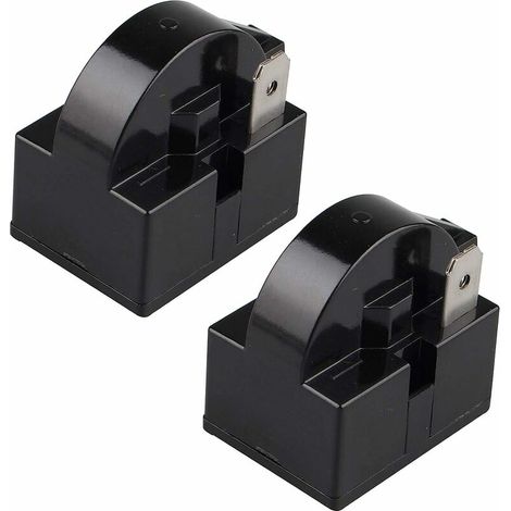 Lot de 2 relais de démarrage PTC 15 Ohm 220 V à une broche PTC pour réfrigérateur congélateur et compresseur Noir (1/4)
