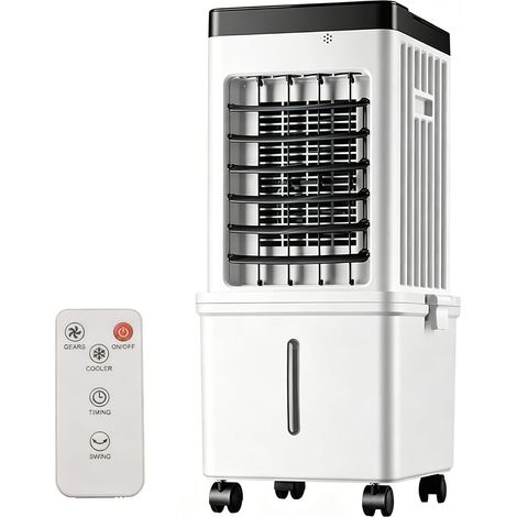 3-in-1-Ventilator und Luftbefeuchter, 60 cm tragbarer Luftkühler, 15-Liter-Wassertank, 3 Geschwindigkeitsstufen und 3 Modi, extrem energiesparend, Digitalanzeige...