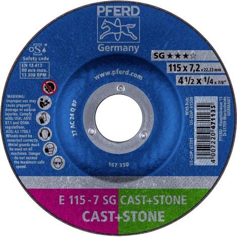 [NEUWERTIG] B-Ware PFERD Schruppscheibe Trennscheibe Gusseisen Aluminiumlegierung 115mm 10 St (1/2)