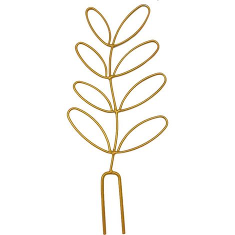 Treillis Décoratif en Fer Forgé pour Plantes Grimpantes, Support en Forme de Feuille pour Rosiers et Vignes en Intérieur/Extérieur (1/5)