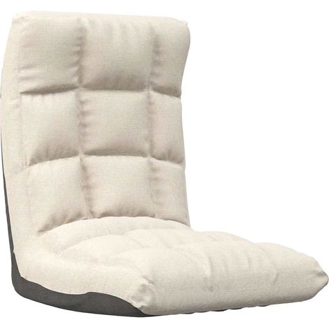 vidaXL Silla de suelo plegable de tela crema (1/2)