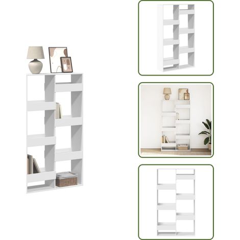 Bücherregal Weiß 100x33x175 cm Holzwerkstoff - Bücherregal - Bücherregale - Treppenregal - Stufenregal