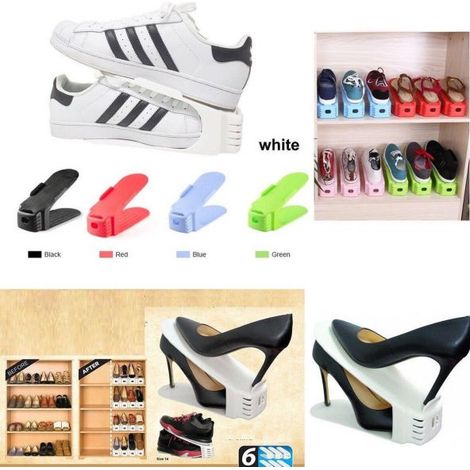 6 ORGANIZER SCOMPARTI SCARPIERA SALVASPAZIO PORTA SCARPE SEI PAIA SHOE SLOTZ