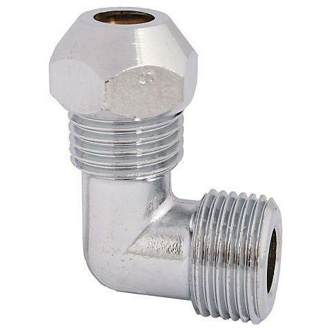 JS Winkel mit einer Quetschverschraubung, DN12, 1/2'' x 1/2'' x 12mm, verchromt, 0018921512001 (1/2)