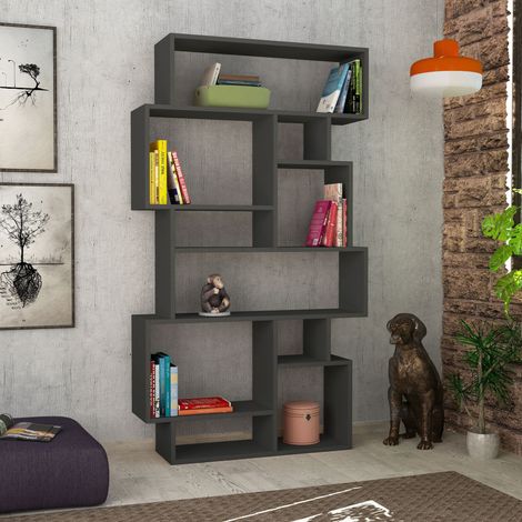 Decortie Karmato Modernes Bücherregal Display Unit Anthrazit Grau Hoch 168.5cm (1/5)