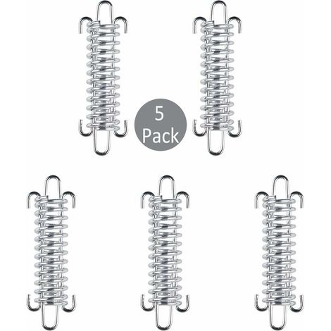 Fixations d'ombrage de Voile Boucle Corde Ressort Tente en Kit Fixation pour Jardin 5 Pcs Acier Inoxydable (1/4)
