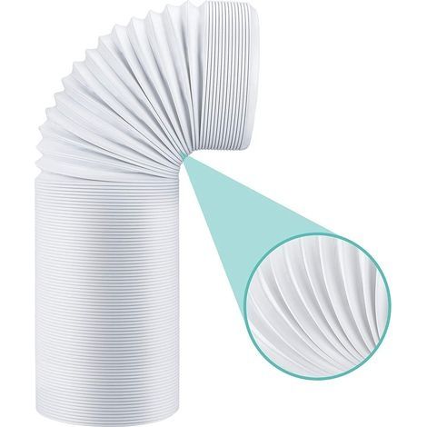 Tuyau Climatiseur Mobile, Tuyau D'évacuation D'air En Pvc Flexible Tube De Ventilation Universel Tuyau Kit Pour Climatiseur Mobile Diamètre 13cm/15cm (13CM Diamètre 200CM Longueur) (1/5)
