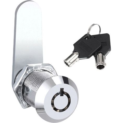 (20mm)Serrure à came tubulaire à filetage, serrure à cylindre verrou de sécurité pour barillet boîte aux lettres pour porte, tiroir, placard, boîte aux lettres avec clés identiques