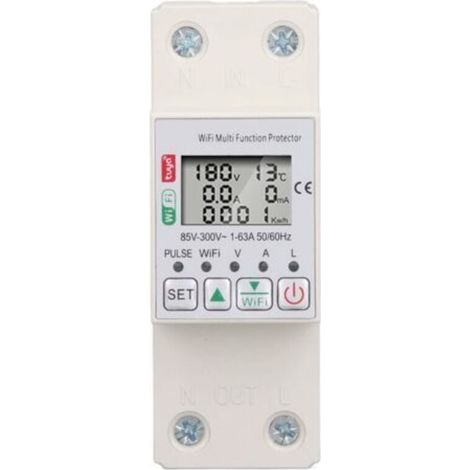 WiFi Smart Power Meter Switch, 63A 300V Echtzeit Smart Energy Monitor Switch (1/4)