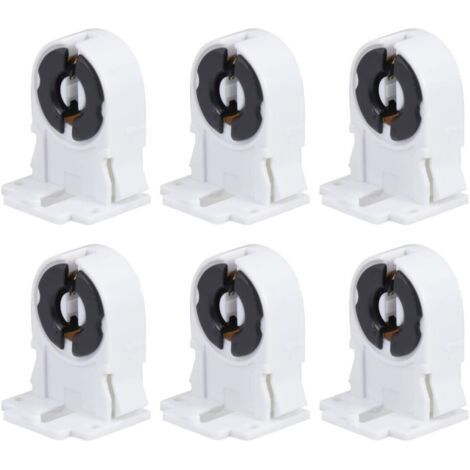 Ahlsen 20 Pcs Support de Lampe Fluorescente Vis Type T8 / G13 Support de Lampe Non Shunté Pierre Tombale Remplacement de La Douille pour Tube Fluorescent à LED