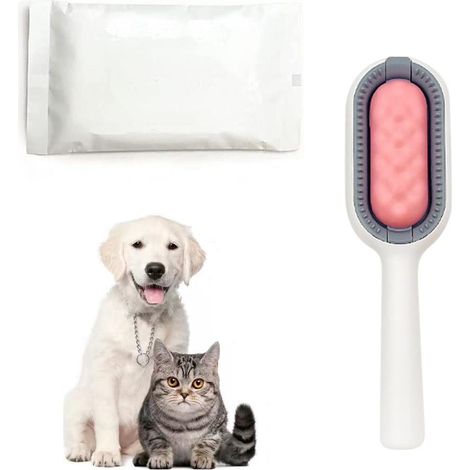 Pflegebürste für langhaarige Hunde und Katzen – weich und rosa für Massage und Entwirrung (1/5)