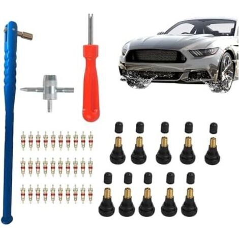 Outil pour valve de pneus, outils réparation base roue,kit suppression véhicules vélo, moto, voiture, camion, SUV, atelier et garage - (1/5)