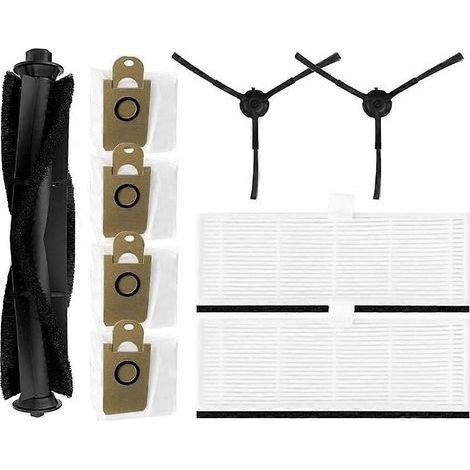 Pièces de rechange pour aspirateur robot Neabot NOMO N2 : brosse principale, brosse latérale, filtre HEPA et chiffon de nettoyage. (1/5)